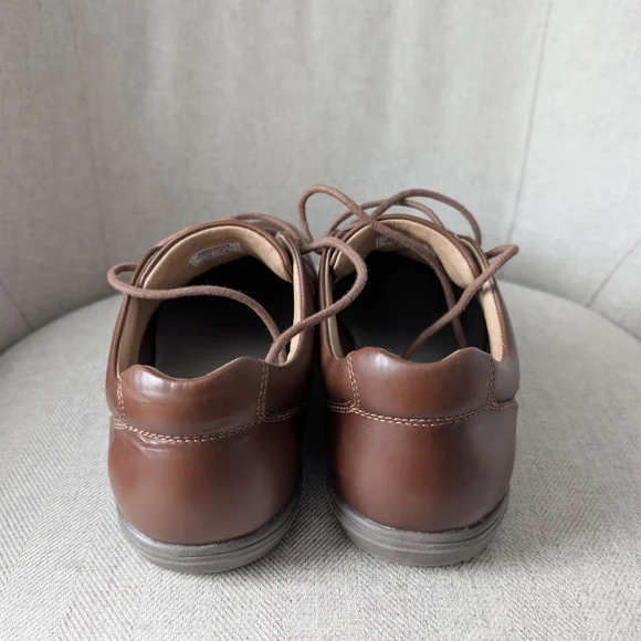 Men's Lems Nine2Five Brown Leather Barefoot Dress Shoes Size 12 - Picture 5 of 6